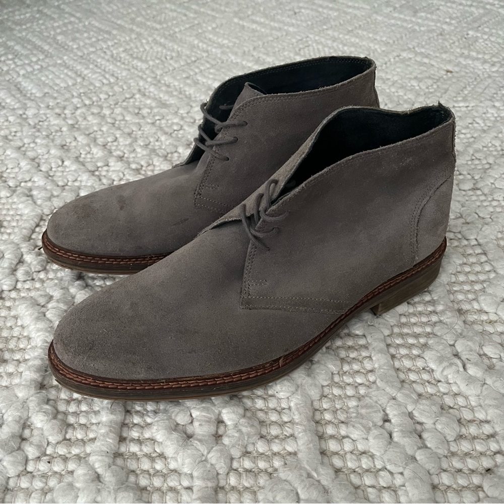 Gray Leather Chukka Boots - Men’s 10